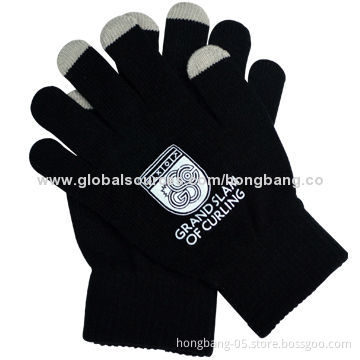 Wool gloves for touchscreen